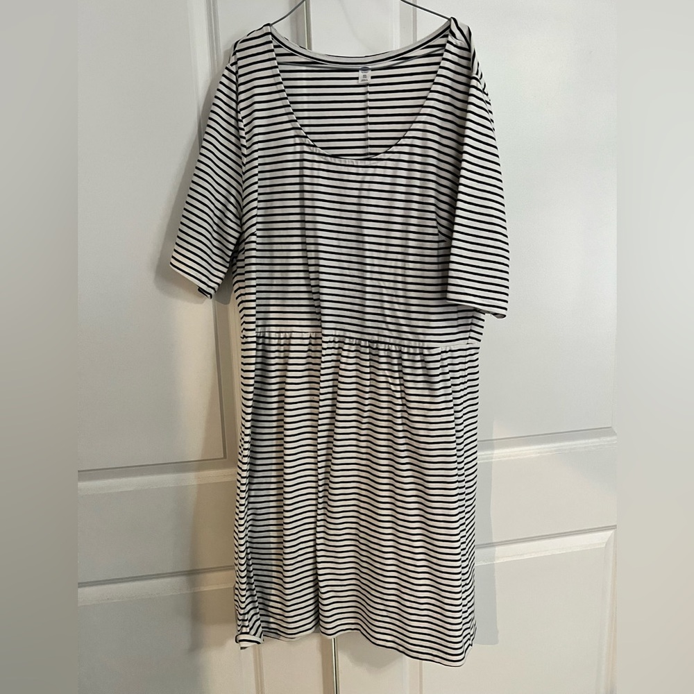 Striped Fit and Flare Dress